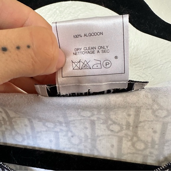 Dior Vintage Monogram Tee Sz Small Cotton Authentic - Picture 2 of 4